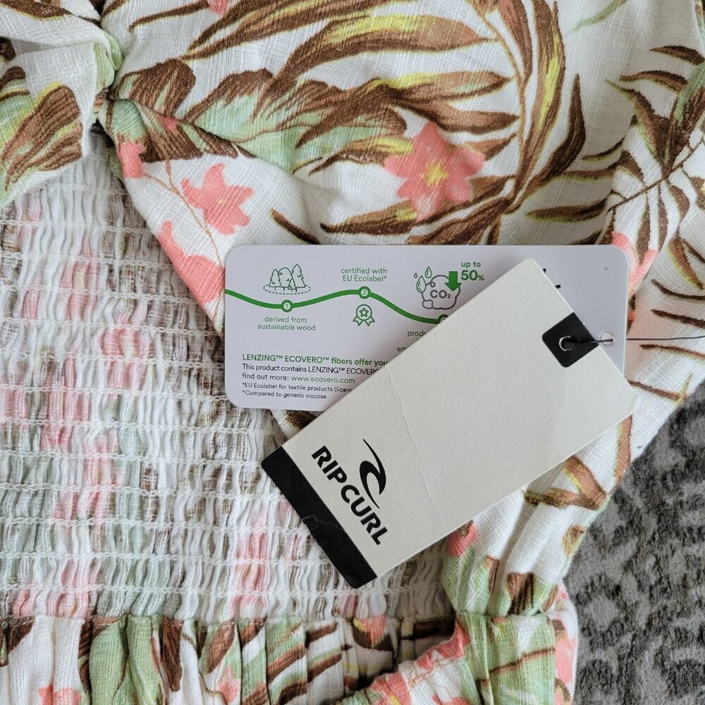 *NWT* Rip Curl La Quinta Floral Smocked Maxi Dress Size M - Picture 12 of 16